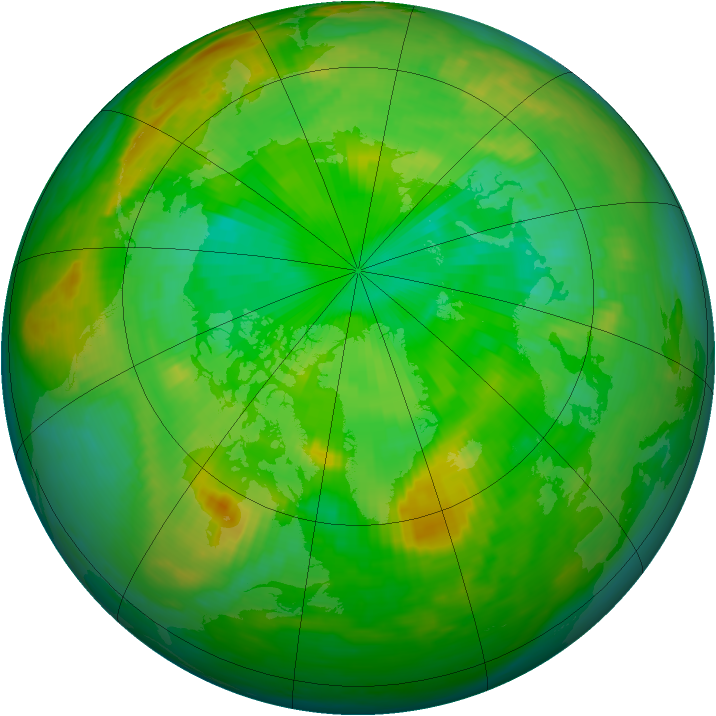 Arctic ozone map for 05 July 1983